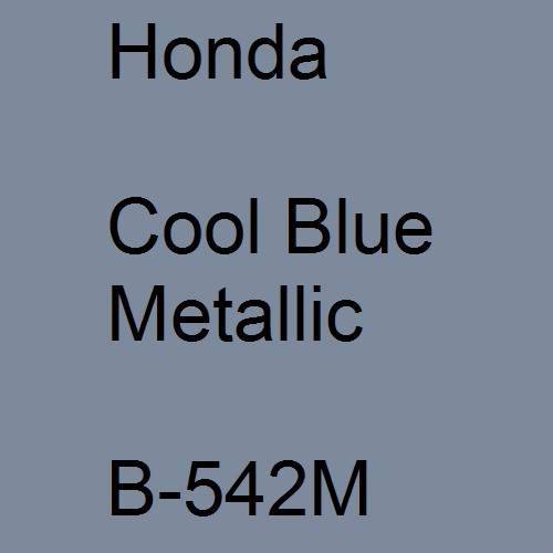 Honda, Cool Blue Metallic, B-542M.